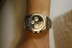 Bartlett 1954 Serov Pro II chronograph in silver with a black dial, worn on the wrist