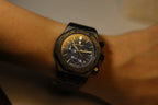 Bartlett 1954 Serov Pro II chronograph in black, worn on the wrist