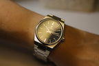Bartlett 1954 Orin with a black textured dial worn on the wrist